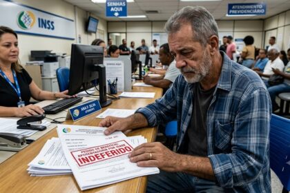 A imagem de um trabalhador com o olhar marejado e as mãos trêmulas segurando uma carta com o carimbo INDEFERIDO reflete a realidade dolorosa de milhares de brasileiros todos os dias. Atrás de cada pedido de aposentadoria, auxílio-doença ou BPC, existe uma vida inteira de esforço, expectativas e, acima de tudo, necessidade. Receber uma negativa do INSS após meses de espera gera um sentimento profundo de frustração e desamparo. No entanto, é fundamental compreender que o "não" do INSS não é a palavra final.
