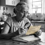 pensinista conferindo o contracheque